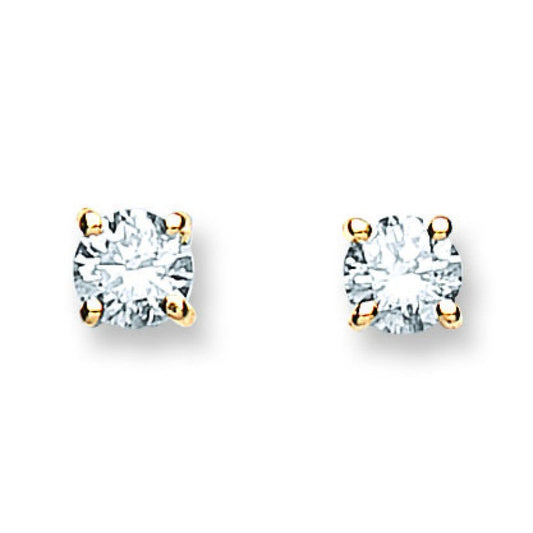 18k Yellow Gold 0.40ct Claw Set Diamond Stud Earrings