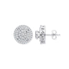 18k White Gold Multy Circles 0.70ct Diamond Stud Earrings