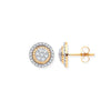 9k Yellow Gold Multy Circles Stud Diamond 0.36ct Earrings