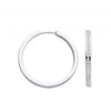 9k White Gold Channel Set 0.27ct diamond s Hoops