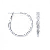 9k White Gold 0.20ct Twist Hoop Earrings