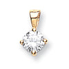18k Yellow Gold 0.25ct Claw Set Diamond Pendant