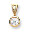 18k Yellow Gold 0.15ct Rubover Set Diamond Pendant
