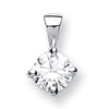 18k White Gold 0.25ct Claw Set Diamond Pendant