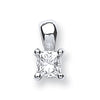 18k White Gold 0.25ct Princess Cut Diamond Pendant