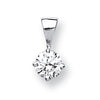 18k White Gold 0.15ct Claw Set Diamond Pendant