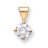 18k Yellow Gold 0.35ct Claw Set Diamond Pendant