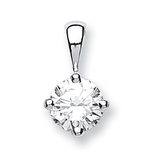 18k White Gold 0.70ct Diamond Solitaire Pendant