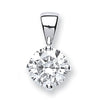 18k White Gold 1.00ct Solitaire Pendant