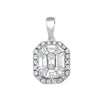 18k White Gold 1.00ct Diamond Drop Pendant