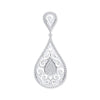 9k White Gold 0.25ct Pear Shaped Diamond Pendant