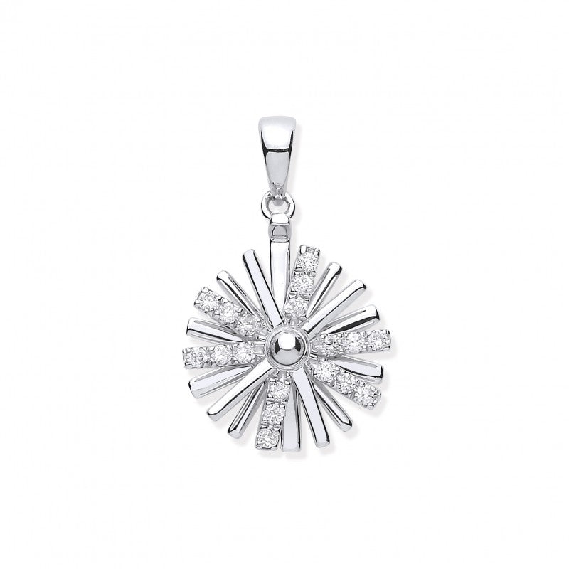9k White Gold 0.16ct Spinning Diamond Pendant