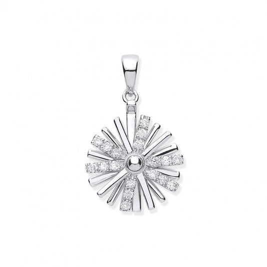 9k White Gold 0.16ct Spinning Diamond Pendant