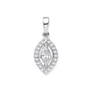 18k White Gold 0.40ct Marquise Shaped Diamond Pendant