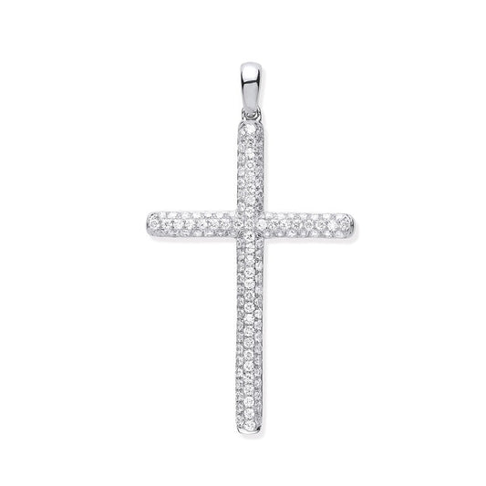 18k White Gold 0.45ct Diamond Set Cross