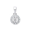 9k White Gold 0.07ct Diamond Pendant