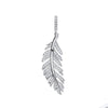 9k White Gold 030ct Feather Shape Diamond Pendant