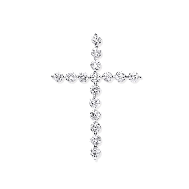 18k White Gold 0.75ct Diamond Cross