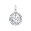 18k White Gold 1.13ct Round Drop Pendant