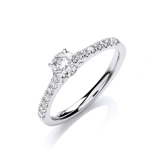 18k White Gold 0.55ct Solitaire Ring
