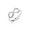 9k White Gold 0.13ct Infinity Dress Ring