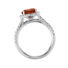 Garnet Halo Ring