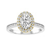 Oval Lab-grown Diamond Bridal Ring — down
