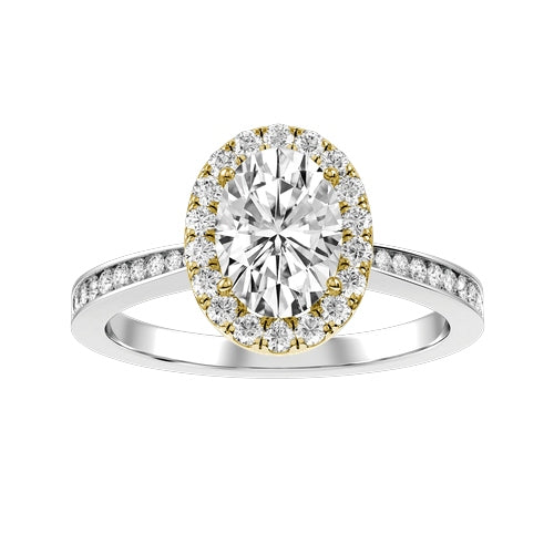 Oval Lab-grown Diamond Bridal Ring — down