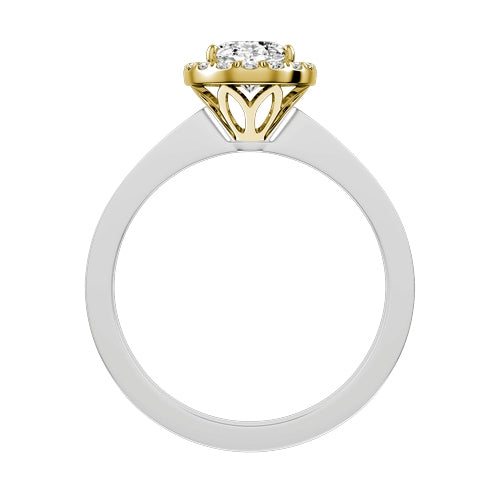 Oval Lab-grown Diamond Bridal Ring — front