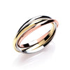 Russian Wedding Band – 2mm Yellow White & Rose Gold