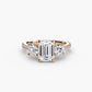 Three-Stone with Pavé Band