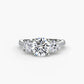 Three-Stone with Pavé Band