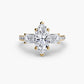 Three-Stone Ring with Pavé Band 4