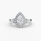 Three-Stone Ring with Halo