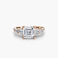 Five Stone Ring with Pavé Band