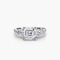 Five Stone Ring with Pavé Band