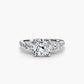 Five Stone Ring with Pavé Band