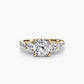 Five Stone Ring with Pavé Band
