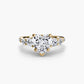 Five Stone Ring with Pavé Band