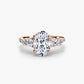 Five Stone Ring with Pavé Band