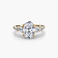Five Stone Ring with Pavé Band