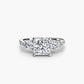 Five Stone Ring with Pavé Band