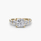 Five Stone Ring with Pavé Band