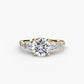 Five Stone Ring with Pavé Band