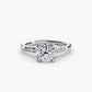 Solitaire with Shoulder Accents