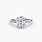 Solitaire with Shoulder Accents