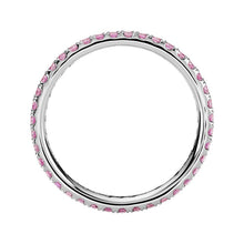 White Gold Pink Sapphire Eternity Ring