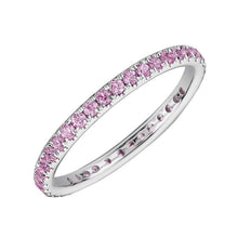 White Gold Pink Sapphire Eternity Ring