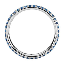 White Gold Blue Sapphire Eternity Ring