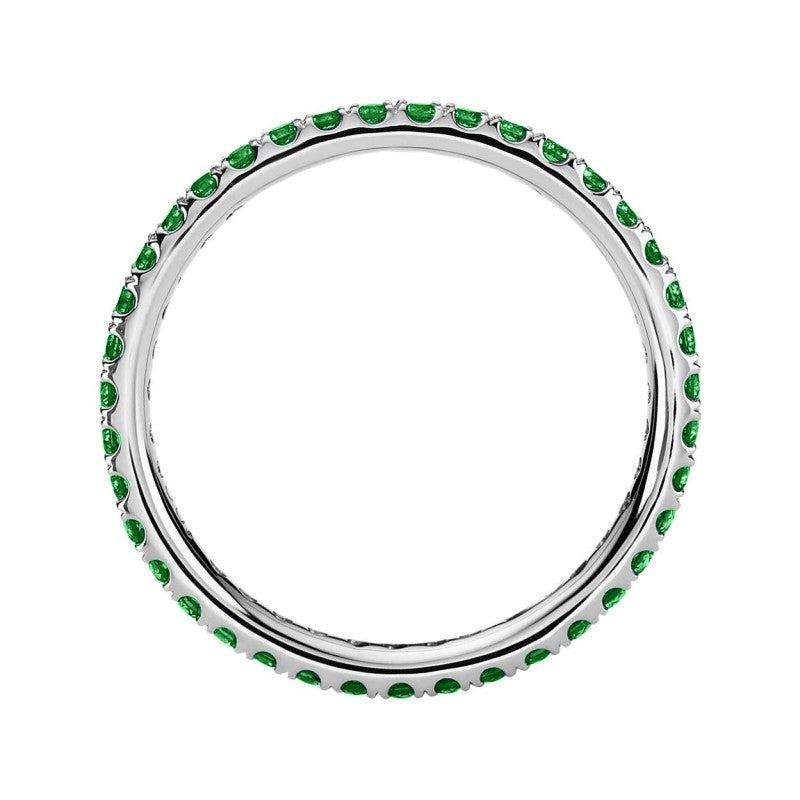 White Gold Emerald Eternity Ring